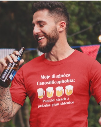 Pánské tričko s pivním potiskem Diagnóza