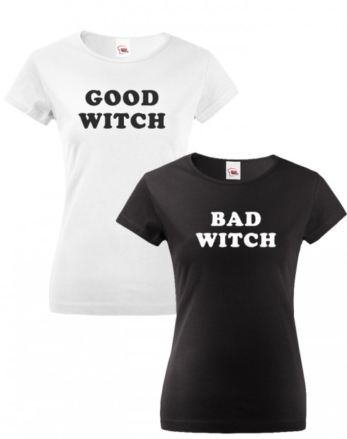 Dámská BFF trička Bad Witch a Good Witch