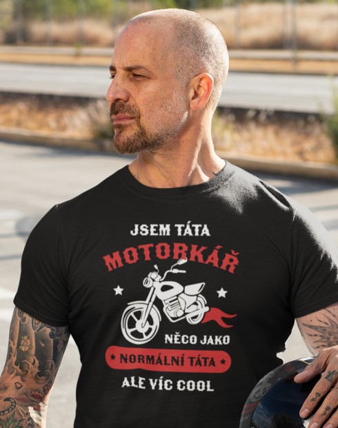 Pánské triko Táta motorkář