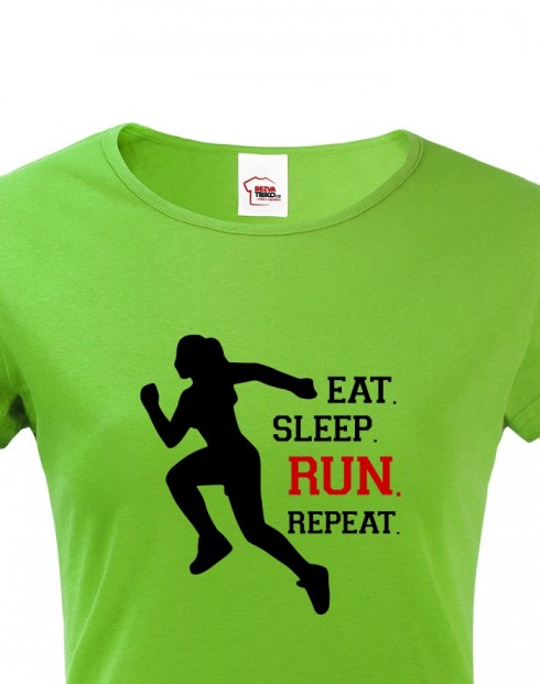 Dámské tričko EAT SLEEP RUN
