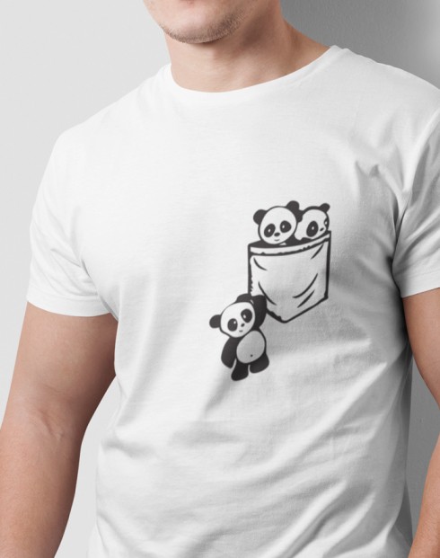Pánské tričko Pandy v kapse