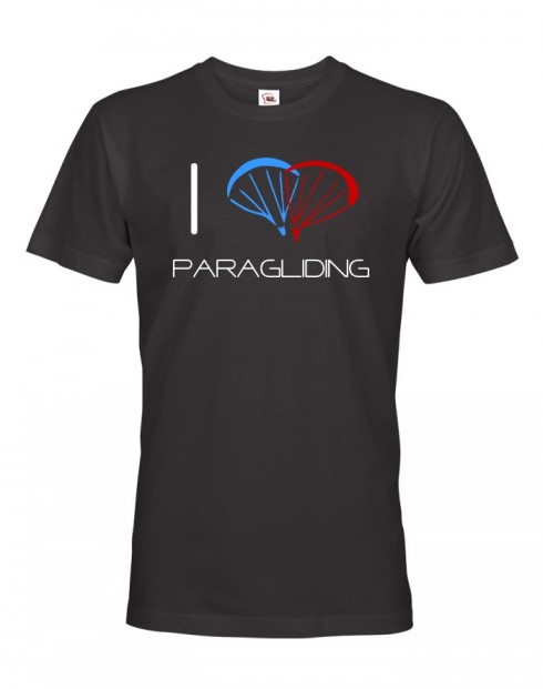 Pánské tričko I love paragliding