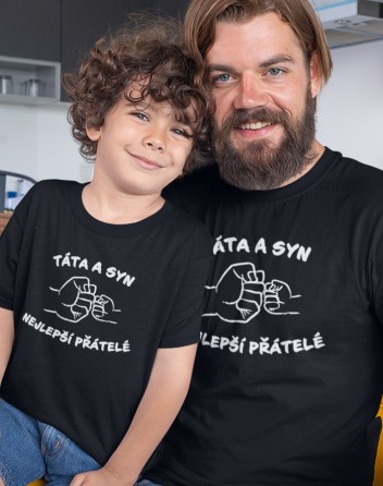 Set triček táta a syn - nejlepší přátele