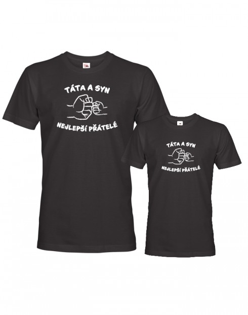 Set triček táta a syn - nejlepší přátele