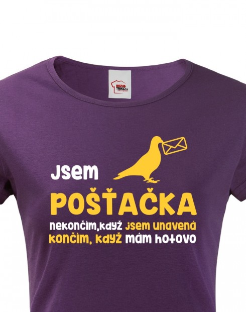 Dámské tričko Jsem pošťačka