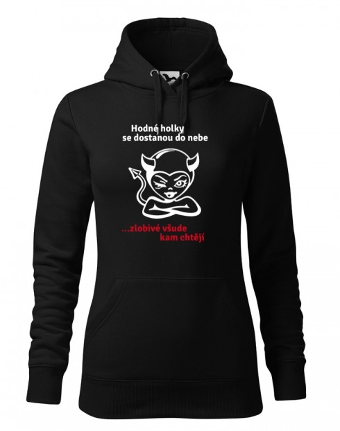 Dámská mikina hodné, zlobivé holky