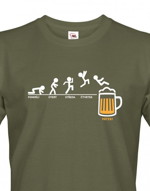 Pánské tričko Pondělí pátek pivo