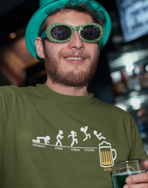 Pánské tričko Pondělí pátek pivo