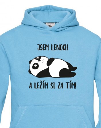 Dětské mikina Jsem lenoch a ležím si za tím!