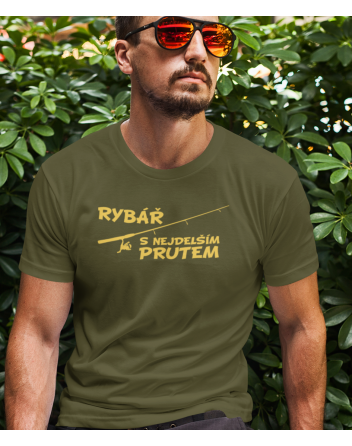 Rybářské tričko Rybář s nejdelším prutem