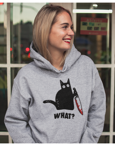 Dámská mikina s kočkou What