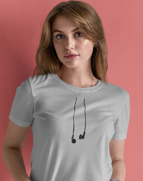 Dámské tričko se sluchátky