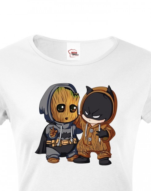 Dámské tričko Batman a Groot
