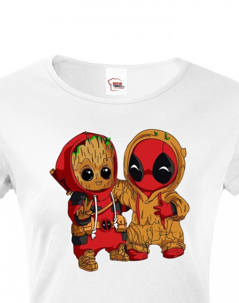 Dámské tričko Deadpool a Groot