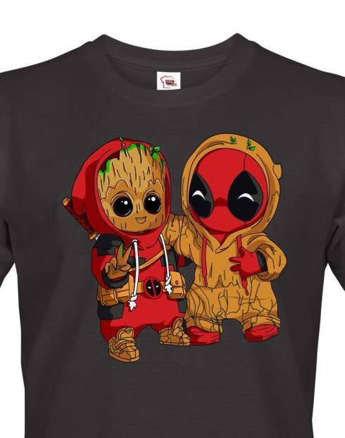 Pánské tričko Deadpool a Groot
