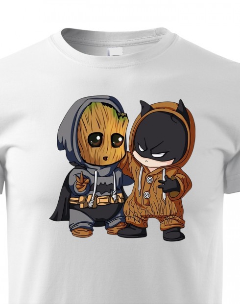 Dětské tričko Batman a Groot