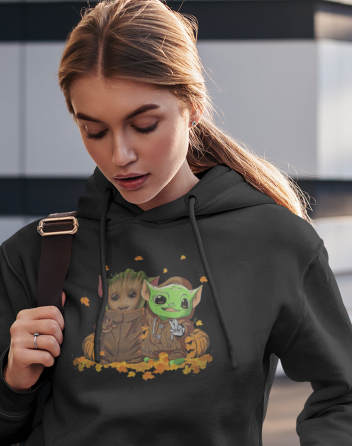 Dámská mikina Mistr Yoda a Groot