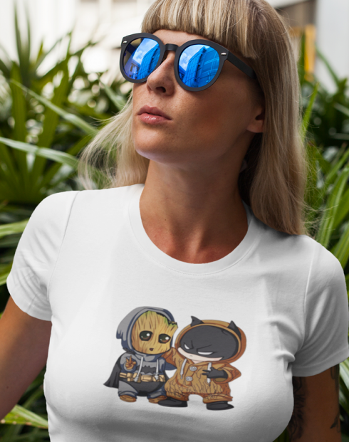 Dámské tričko Batman a Groot