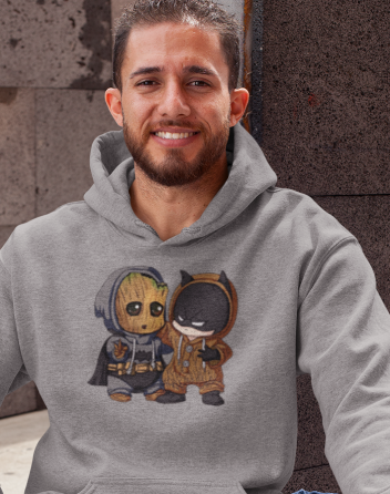 Pánská mikina Batman a Groot