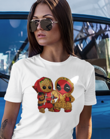 Dámské tričko Deadpool a Groot