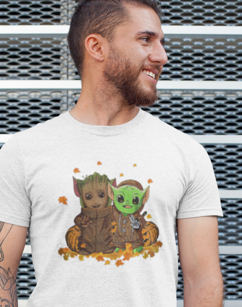 Pánské tričko Mistr Yoda a Groot
