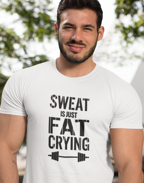 Pánské tričko Sweat is just fat crying