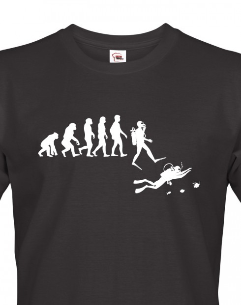 Pánské tričko - Evoluce potápění