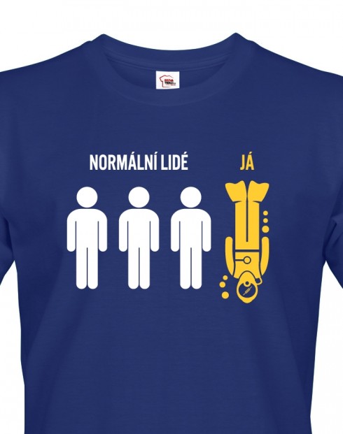 Pánské tričko - Normální lidé - ja (potápěč)