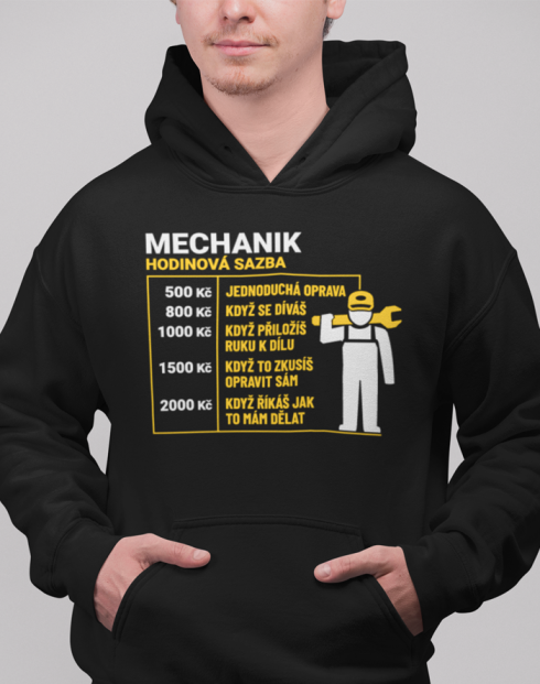 Pánská mikina pro mechanika - Hodinová sazba