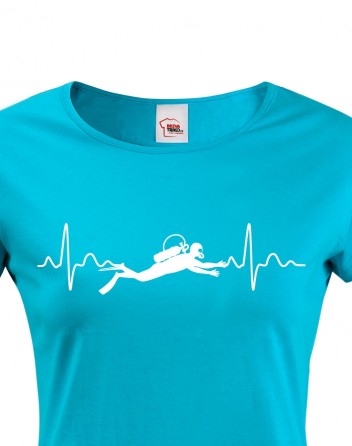 Dámské tričko - Tep potápěče