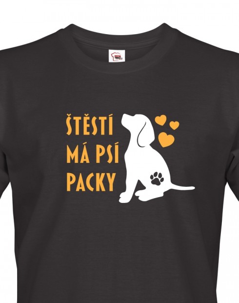 Pánské tričko -Štěstí má psí packy