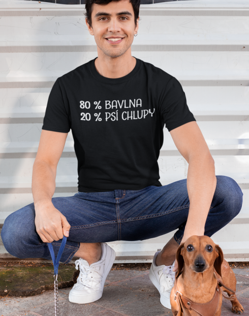 Pánské tričko 80 % bavlna, 20 % psí chlupy