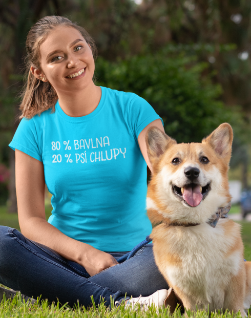 Dámské tričko -80 % bavlna, 20 % psí chlupy