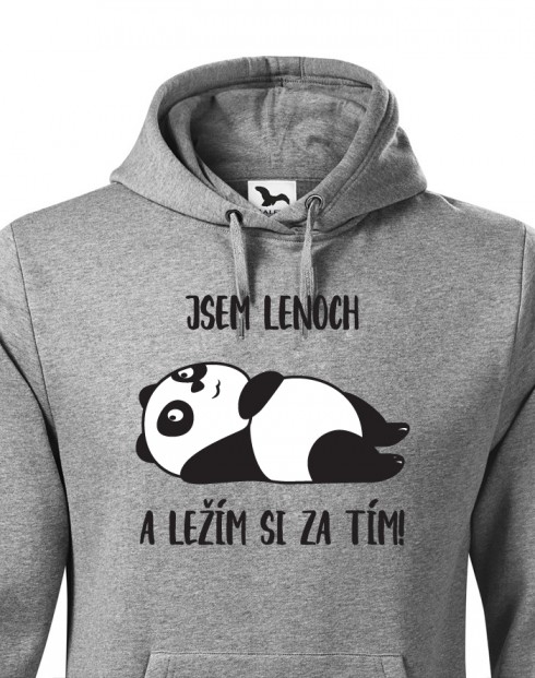 Pánská mikina Jsem lenoch a ležím si za tím!