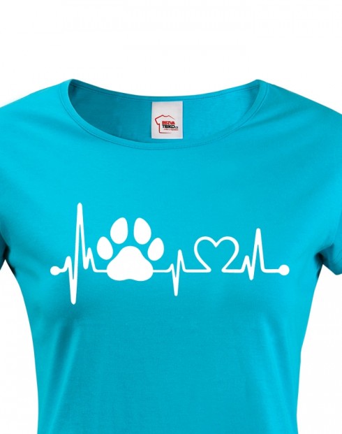 Dámské tričko pro pejskařky Tep pejska