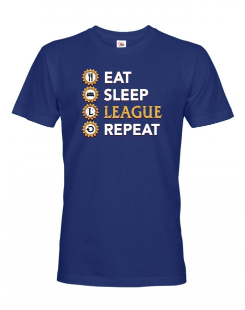 Pánské tričko - Eat sleep league repeat