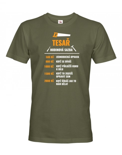 Pánské tričko Hodinová sazba tesaře
