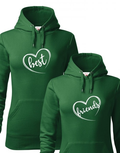 Dámská/Dětská mikina Best Friends se srdcem