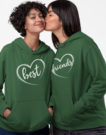 Dámská/Dětská mikina Best Friends se srdcem