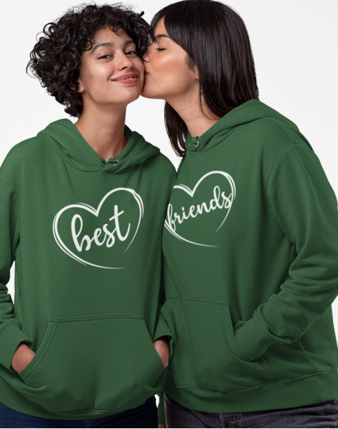 Dámská/Dětská mikina Best Friends se srdcem