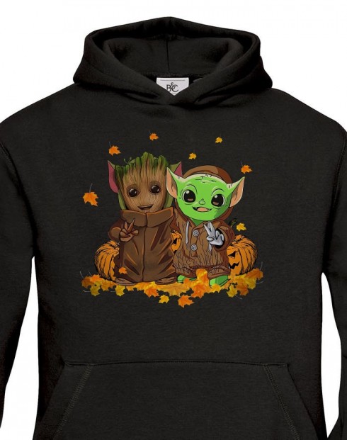 Dětská mikina Mistr Yoda a Groot