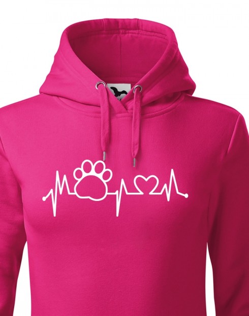 Dámská mikina tep kočky