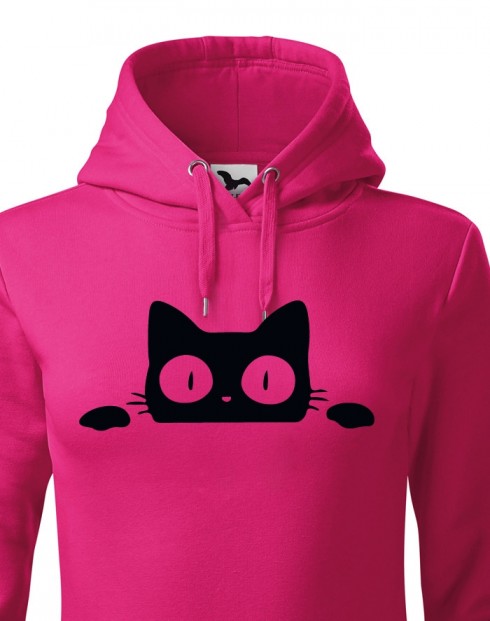 Dámská mikina s vykukující kočkou