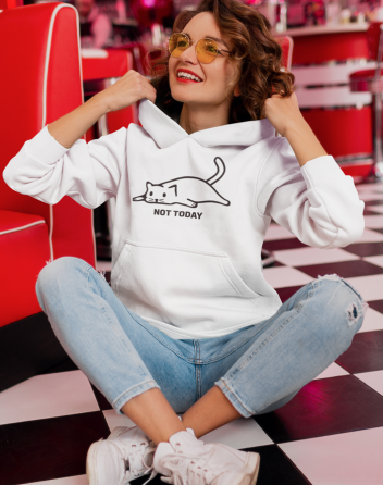 Dámská mikina s kočkou Not today
