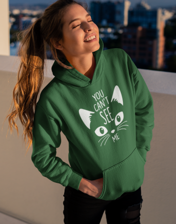 Dámská mikina s kočkou You can´t see me