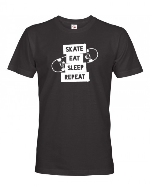 Panské tričko Skate-eat-sleep-repeat