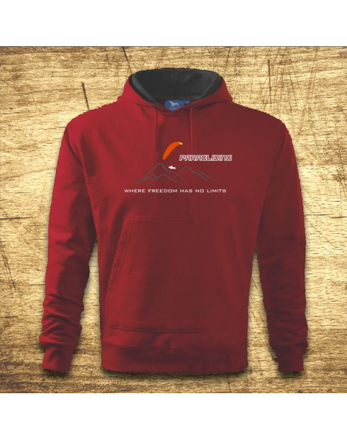 Pánská mikina Paragliding - Where freedom has no limits