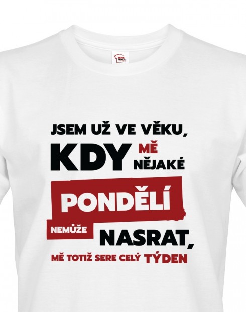 Pánské triko Jsem už ve věku