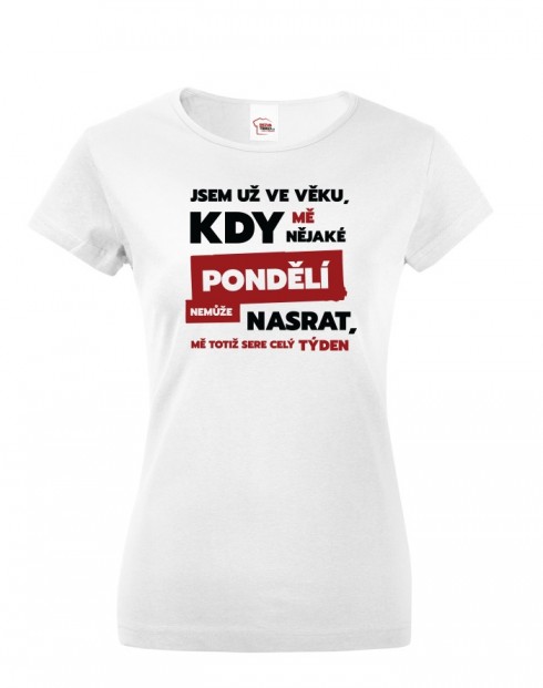 Dámské triko Jsem už ve věku