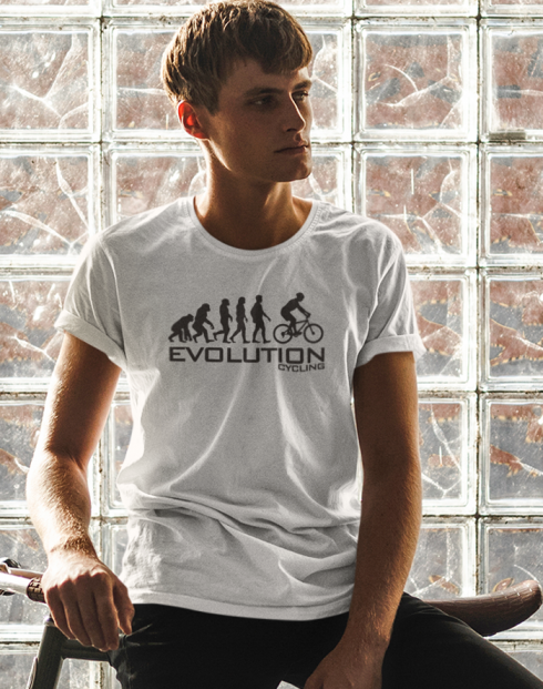 Pánské cyklo tričko Evoluce cyklistiky